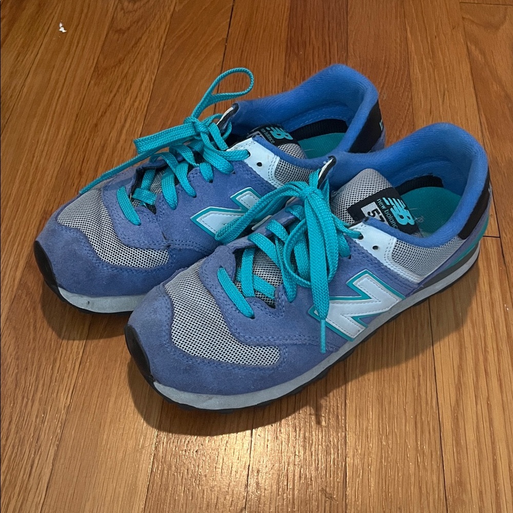 SOLD-New Balance 574 Blue and Aqua Athletic Shoes